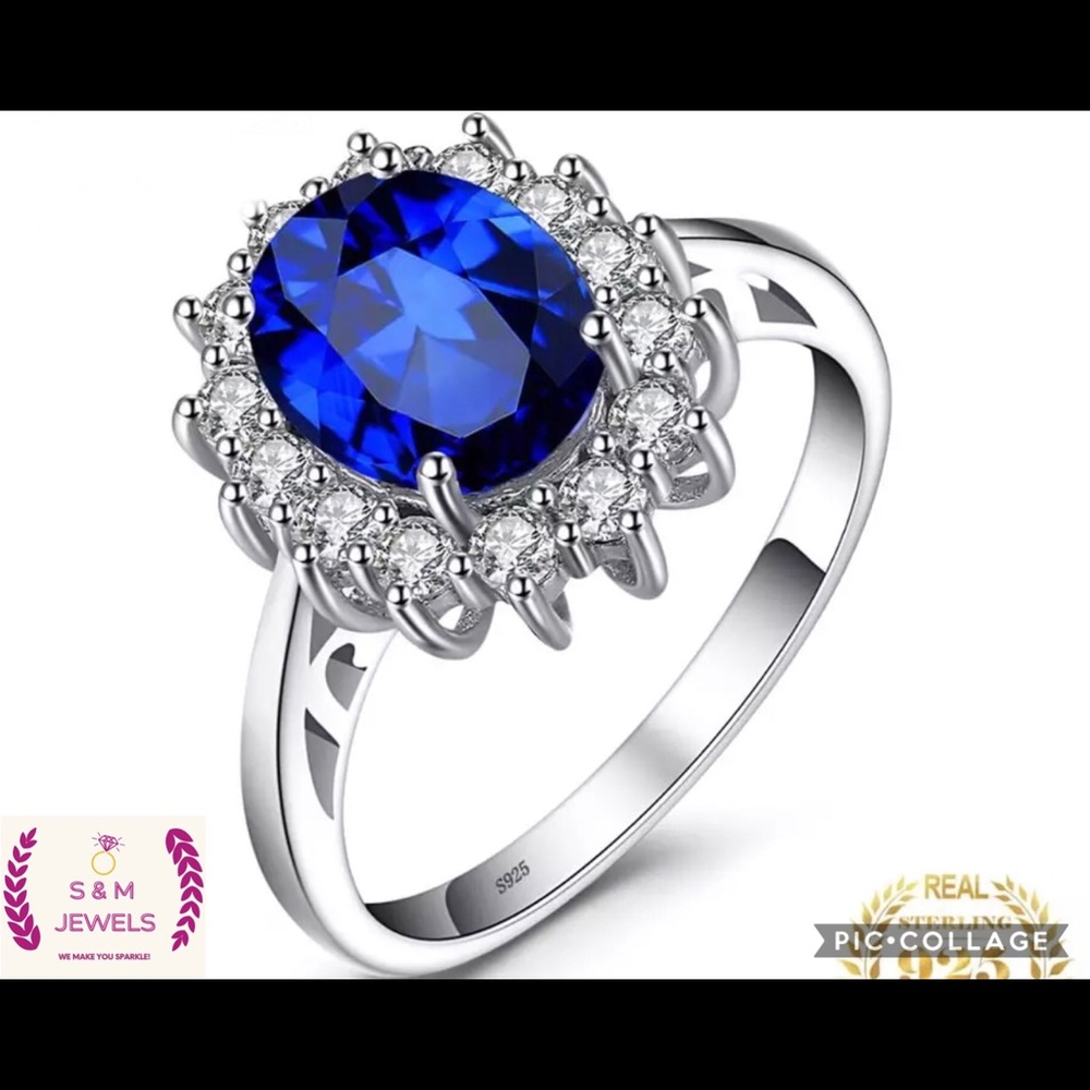 2.6 ct blue sapphire  beautiful ring